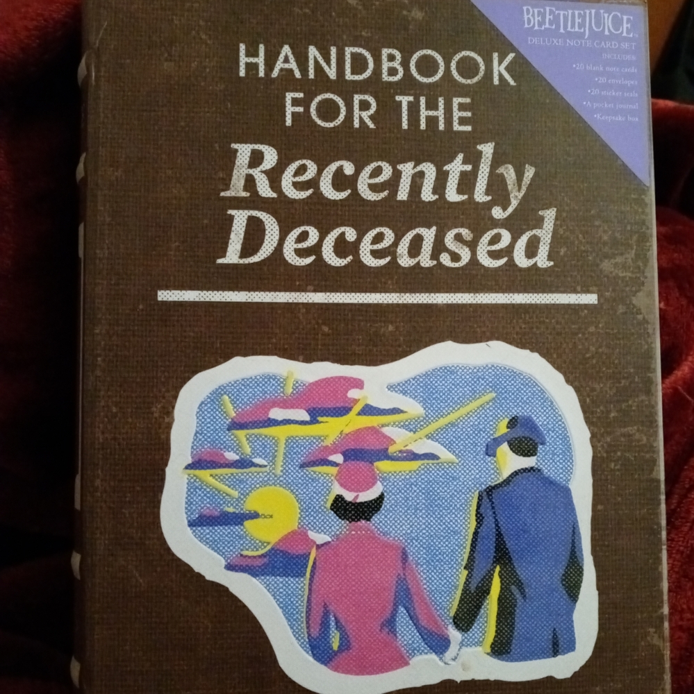 BEETLEJUICE handbook for the recently deceased note card stationery set